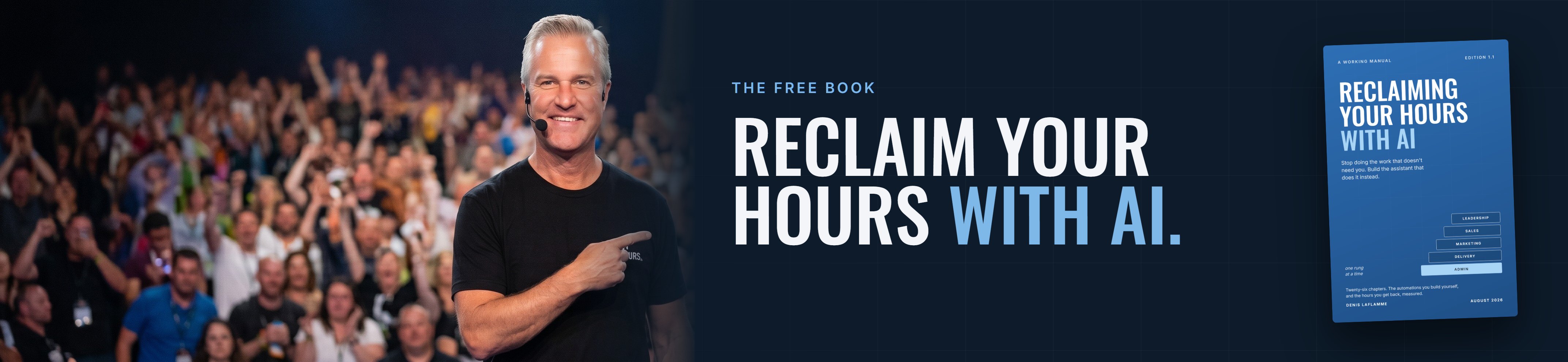 Récupérez vos heures avec l’IA, à côté de la couverture du livre Reclaiming Your Hours with AI